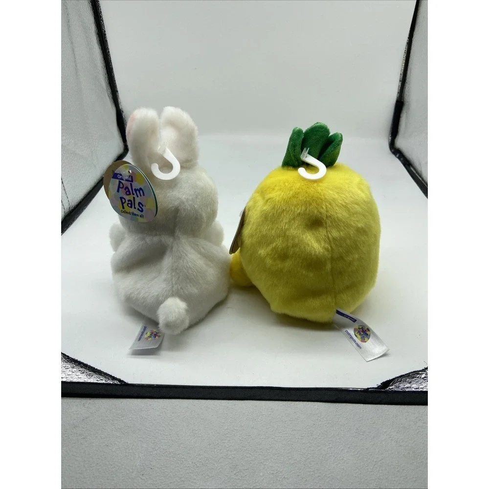 Aurora Palm Pals Plush Bundle White Bunny and Pineapple Stuffed Animal Set NWT